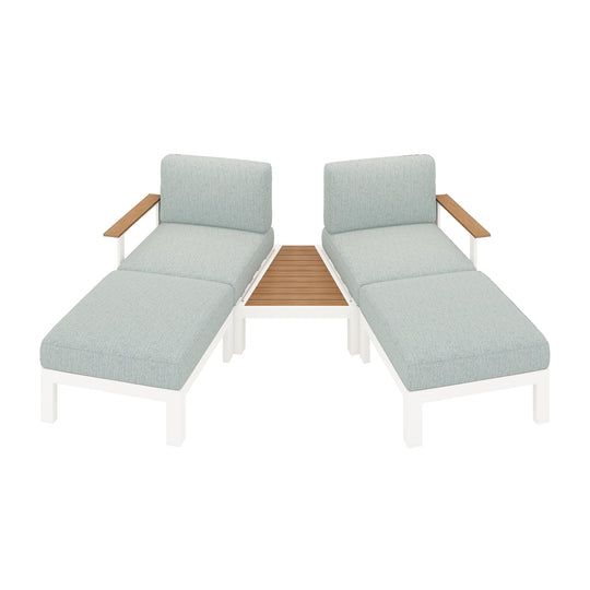 Flexion Home Newport 5-Piece Outdoor Angled Conversation Set - FlexionHome