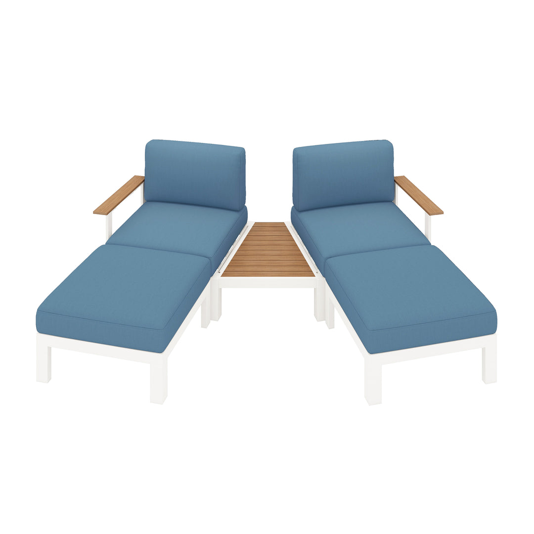 Flexion Home Newport 5-Piece Outdoor Angled Conversation Set - FlexionHome