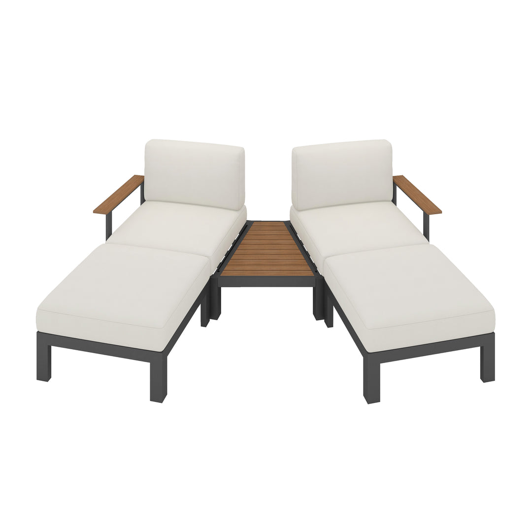 Flexion Home Newport 5-Piece Outdoor Angled Conversation Set - FlexionHome