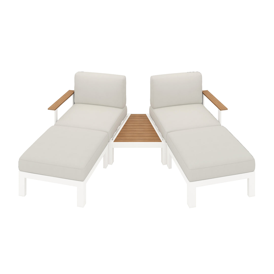 Flexion Home Newport 5-Piece Outdoor Angled Conversation Set - FlexionHome