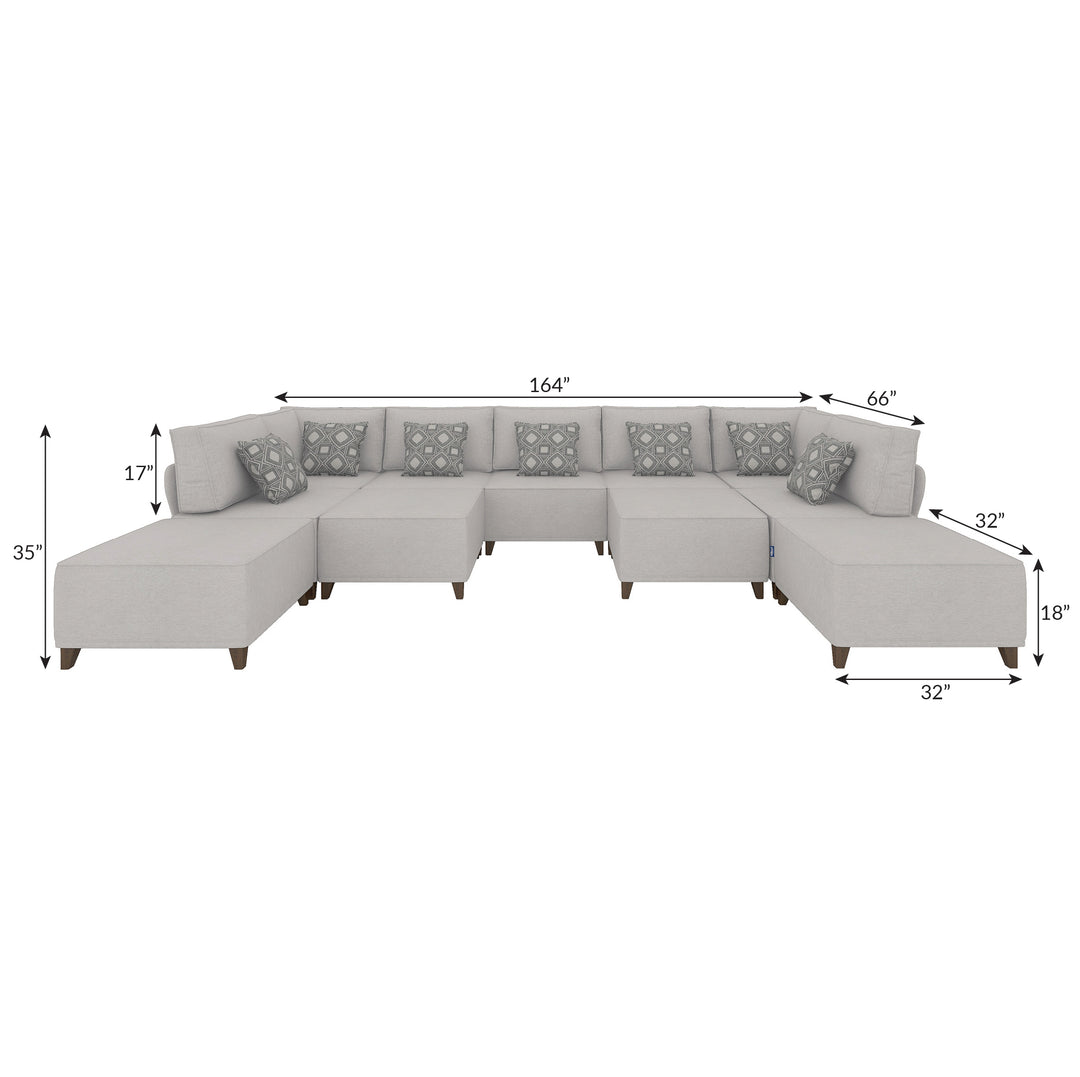 Flexion 11-Piece Movie Night Lounge – Ultra-Oversized Pit Sectional with Washable Slipcovers - FlexionHome