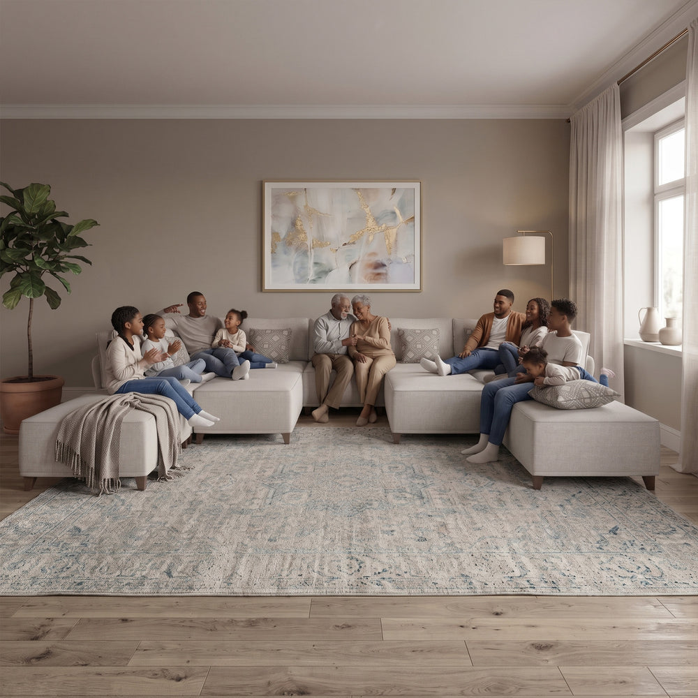 Flexion 11-Piece Movie Night Lounge – Ultra-Oversized Pit Sectional with Washable Slipcovers - FlexionHome