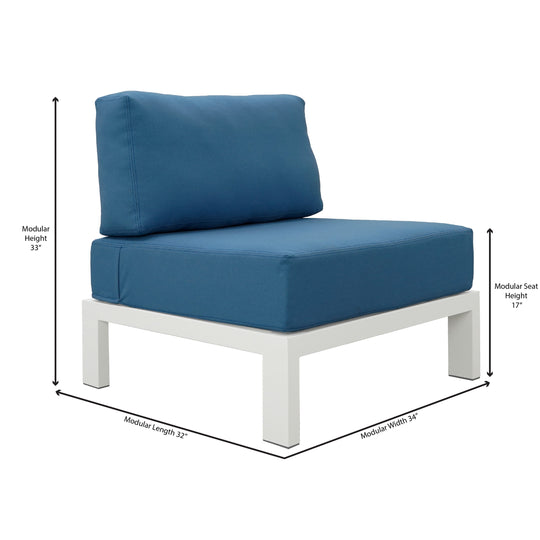 Newport Outdoor Modular Seating Armless Chair - FlexionHome