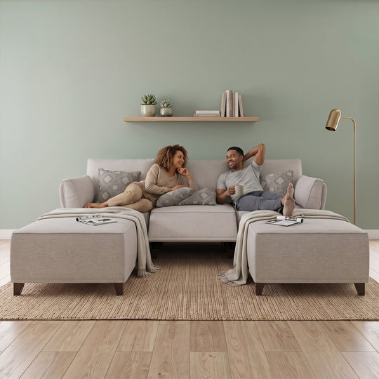 Flexion 5-Piece Double Chaise Sectional – Premium Modular Sofa with Washable Slipcovers - FlexionHome