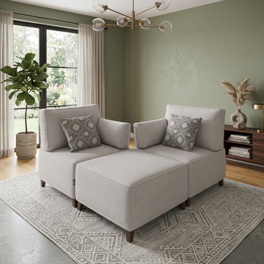 Flexion 3-Piece Duo Lounge – Premium Modular Sectional with Washable Slipcovers - FlexionHome