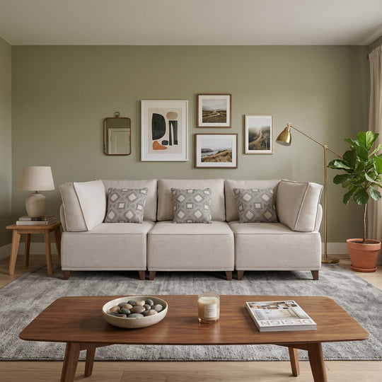 Flexion 3-Piece Sofa – Premium Modular Sectional with Washable Slipcovers - FlexionHome