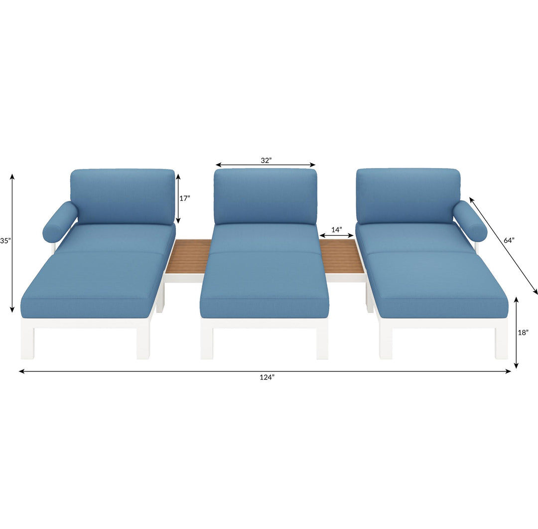 Flexion Home Newport 8-Piece Outdoor Modular Lounge Set - FlexionHome